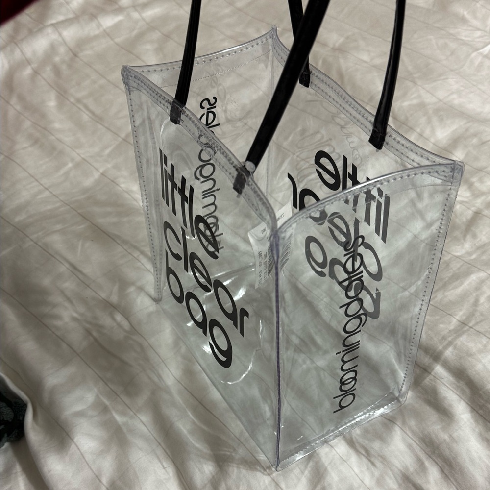 Bloomingdale's little clear bag